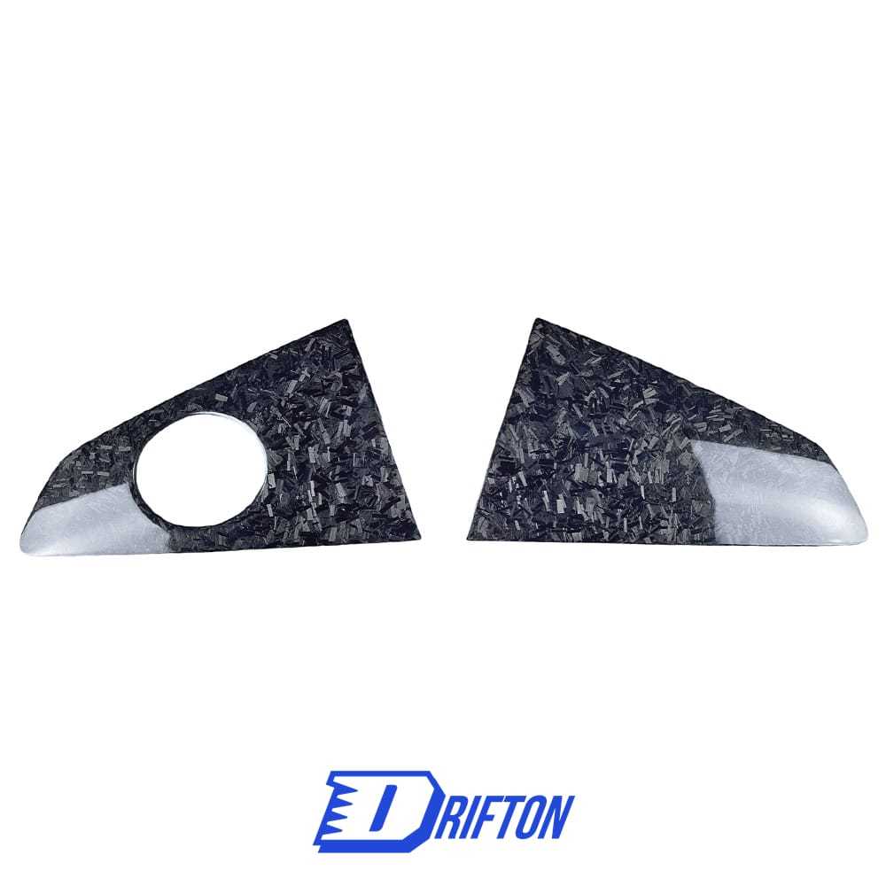 Forged Dry Carbon Fiber Quarter Window Louvers Cover Trim For Audi R8 2016-2024