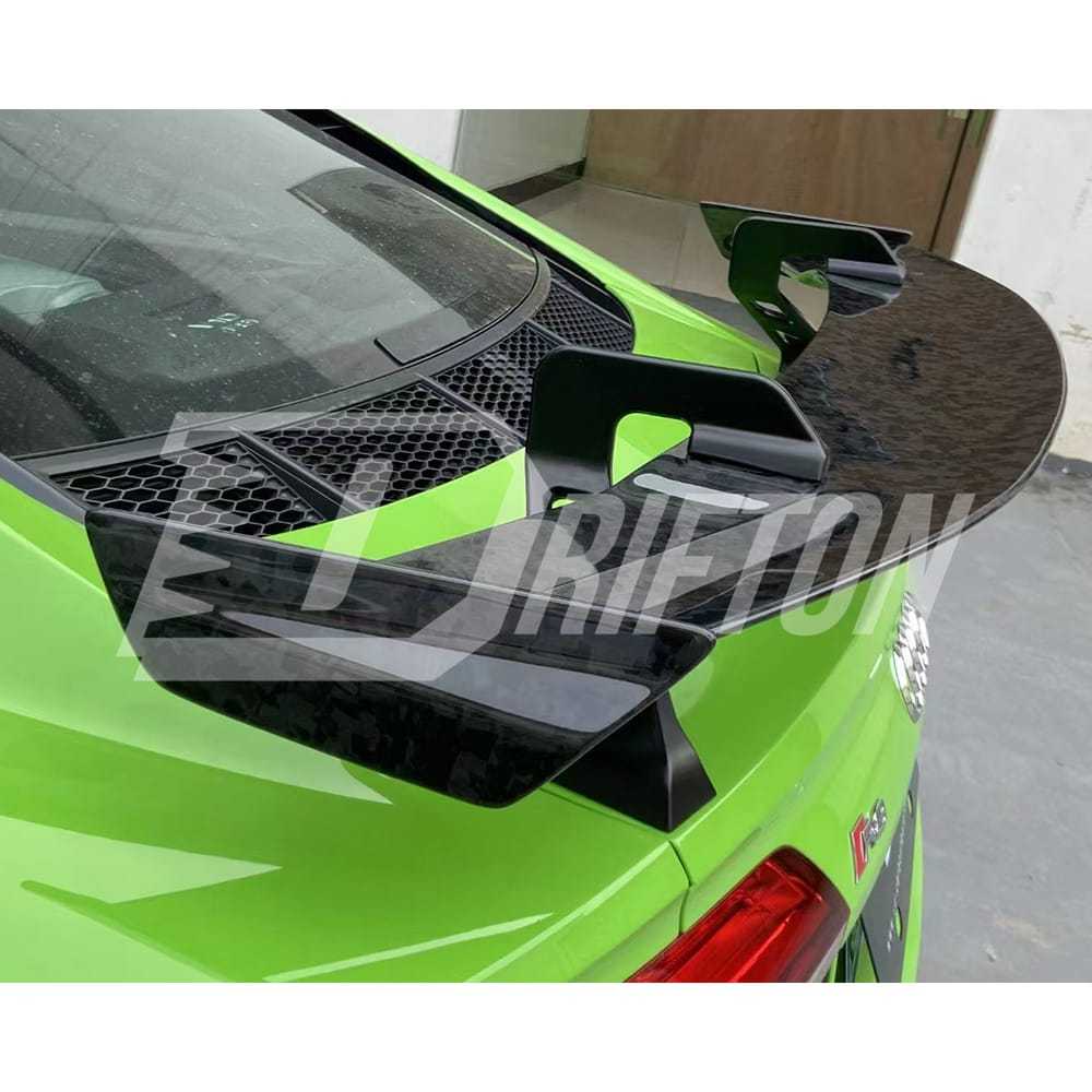 Drifton Style Dry Carbon Fiber Rear Spoiler GT Wing For Audi R8 2016-2024