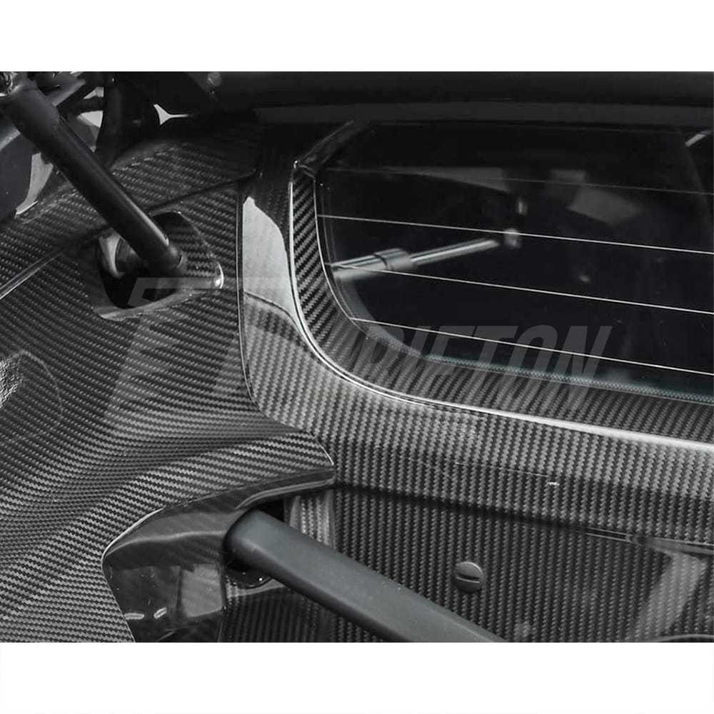 Dry Carbon Fiber Replacement Engine Bay Firewall Panel Cover For Audi R8 2016-2024