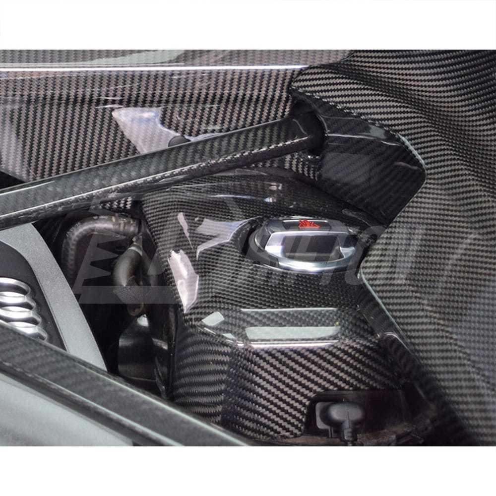 Dry Carbon Fiber Replacement Engine Bay Water Tank Cover For Audi R8 2016-2024