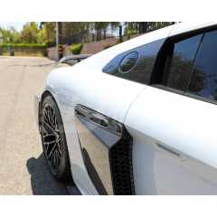Dry Carbon Fiber Quarter Window Louvers Cover Trim For Audi R8 2016-2024