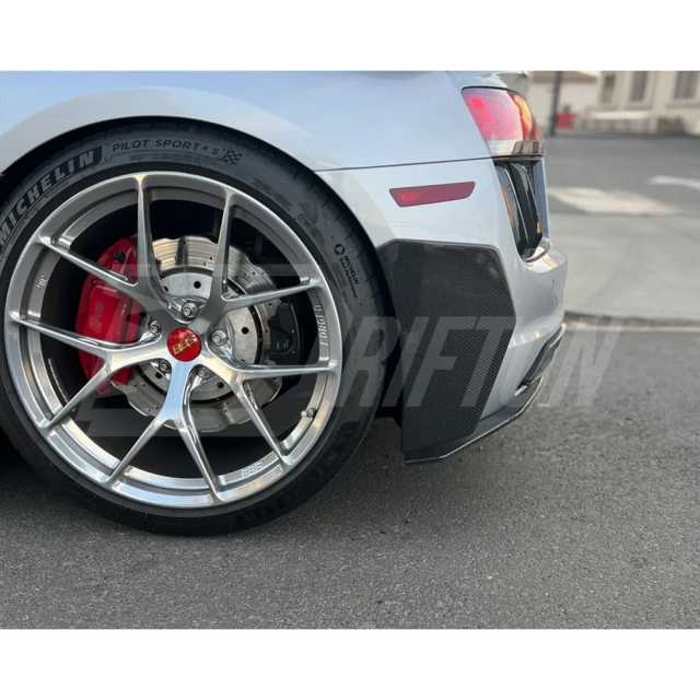Carbon Fiber Rear Bumper Side Vent Spats For Audi R8 V10 2016-2019