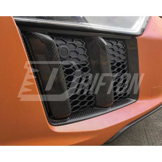 Dry Carbon Fiber Front Bumper Side Vents For Audi R8 V10 2016-2019
