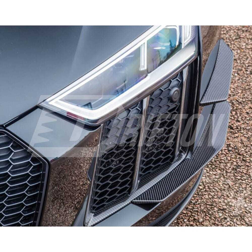Dry Carbon Fiber Front Bumper Side Vents For Audi R8 V10 2016-2019