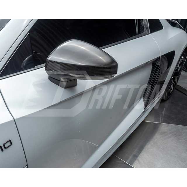 Dry Carbon Fiber Replacement Mirror Cover For Audi R8 2016-2024