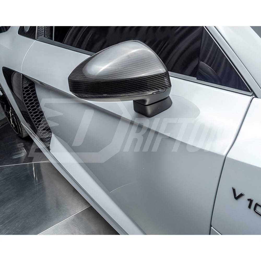 Dry Carbon Fiber Replacement Mirror Cover For Audi R8 2016-2024
