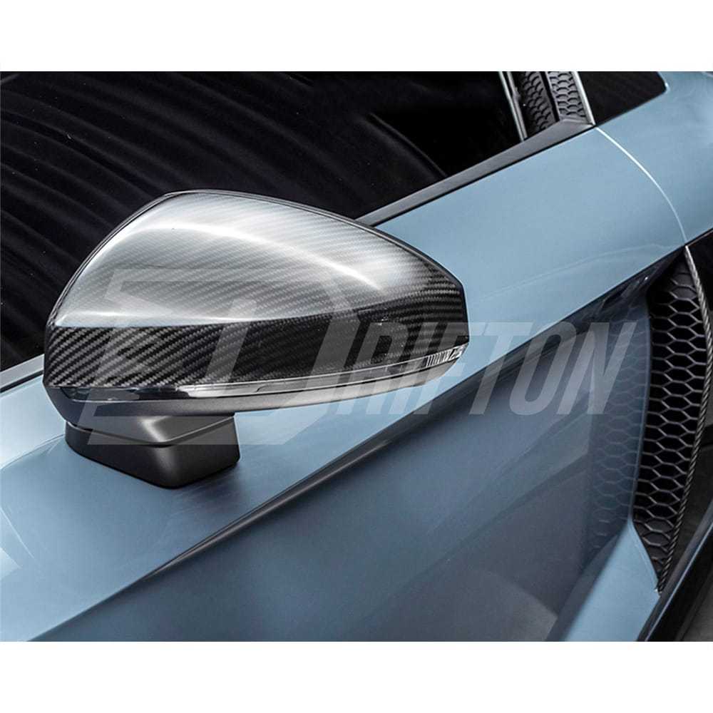 Dry Carbon Fiber Replacement Mirror Cover For Audi R8 2016-2024