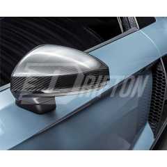 Dry Carbon Fiber Stick On Mirror Cover For Audi R8 2016-2024