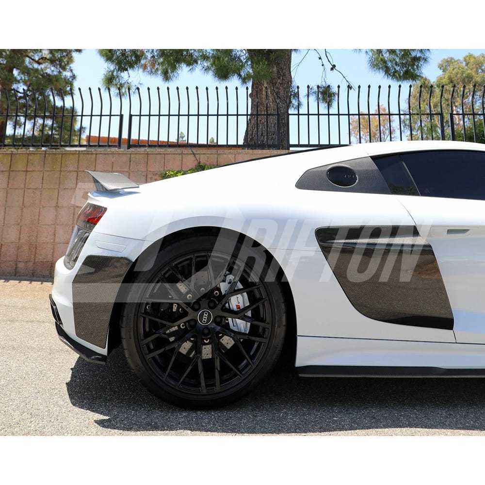 GT4 LMS Style Dry Carbon Fiber Side Blade For Audi R8 2016-2024