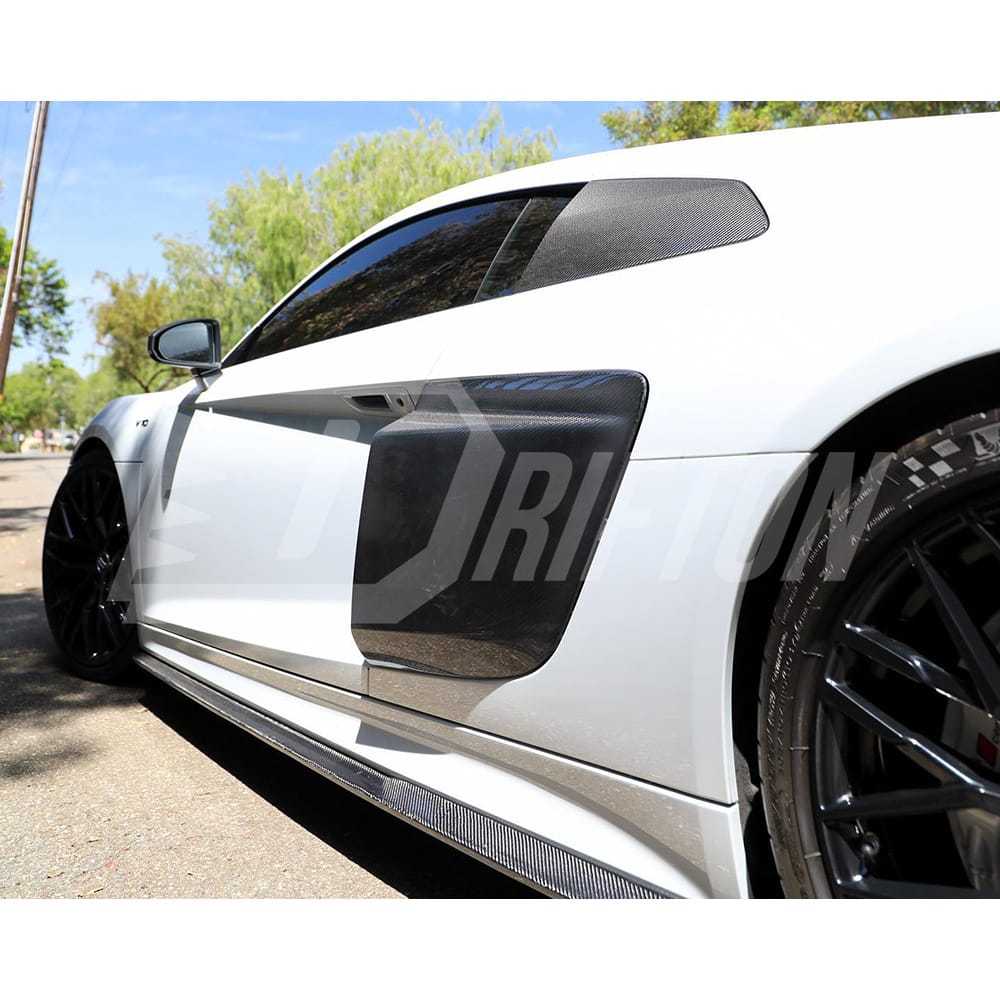 GT4 LMS Style Dry Carbon Fiber Side Blade For Audi R8 2016-2024