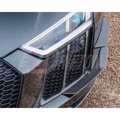 Performance Style Dry Carbon Fiber Front Bumper canards For Audi R8 2016-2019