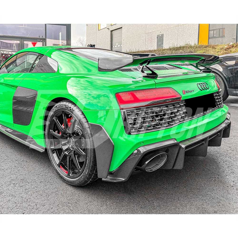 GT RWD Style Dry Carbon Fiber Rear Diffuser For Audi R8 2020-2024
