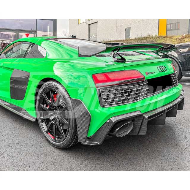 GT RWD Style Dry Carbon Fiber Rear Diffuser For Audi R8 2020-2024
