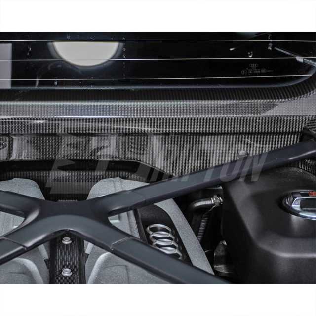 Dry Carbon Fiber Replacement Engine Bay Firewall Panel Cover For Audi R8 2016-2024