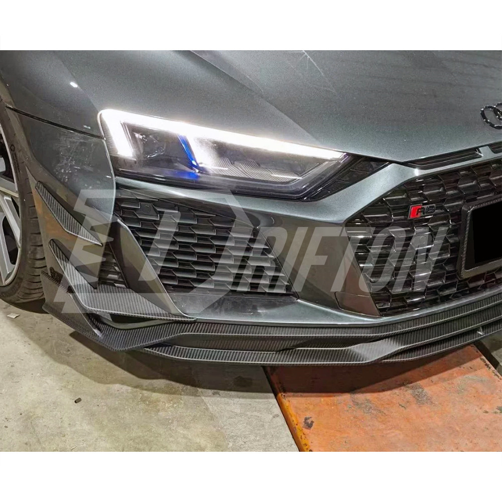 Paktechz Style Dry Carbon Fiber Front Lip For Audi R8 2020-2024