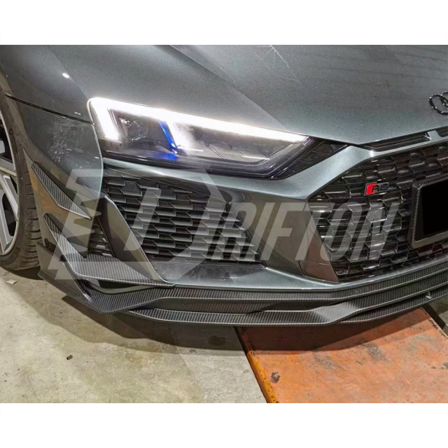 Paktechz Style Dry Carbon Fiber Front Lip For Audi R8 2020-2024