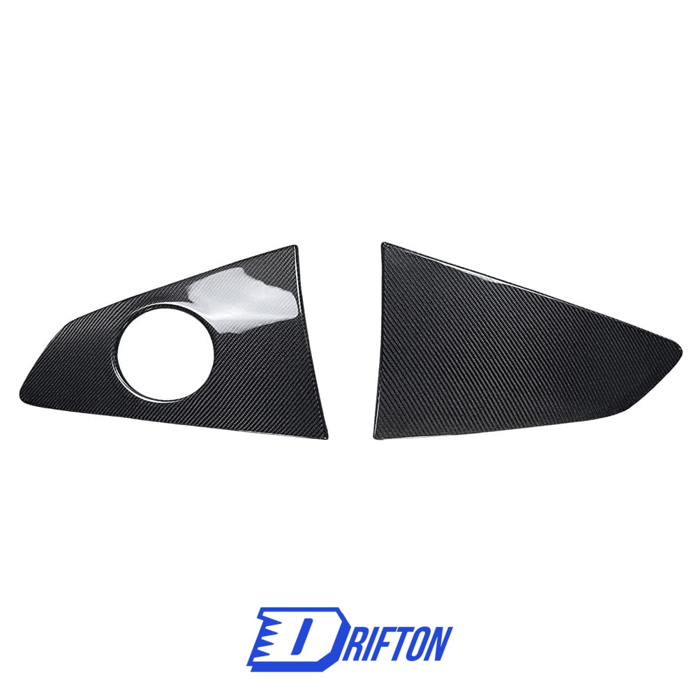 Carbon Fiber Quarter Window Louvers Cover Trim For Audi R8 2016-2024