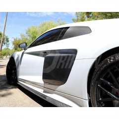Dry Carbon Fiber Quarter Window Louvers Cover Trim For Audi R8 2016-2024