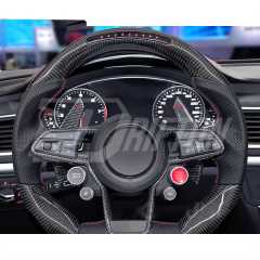 LED Display Shift Build Carbon Fiber Customs Steering Wheel For Audi R8 2016-2024