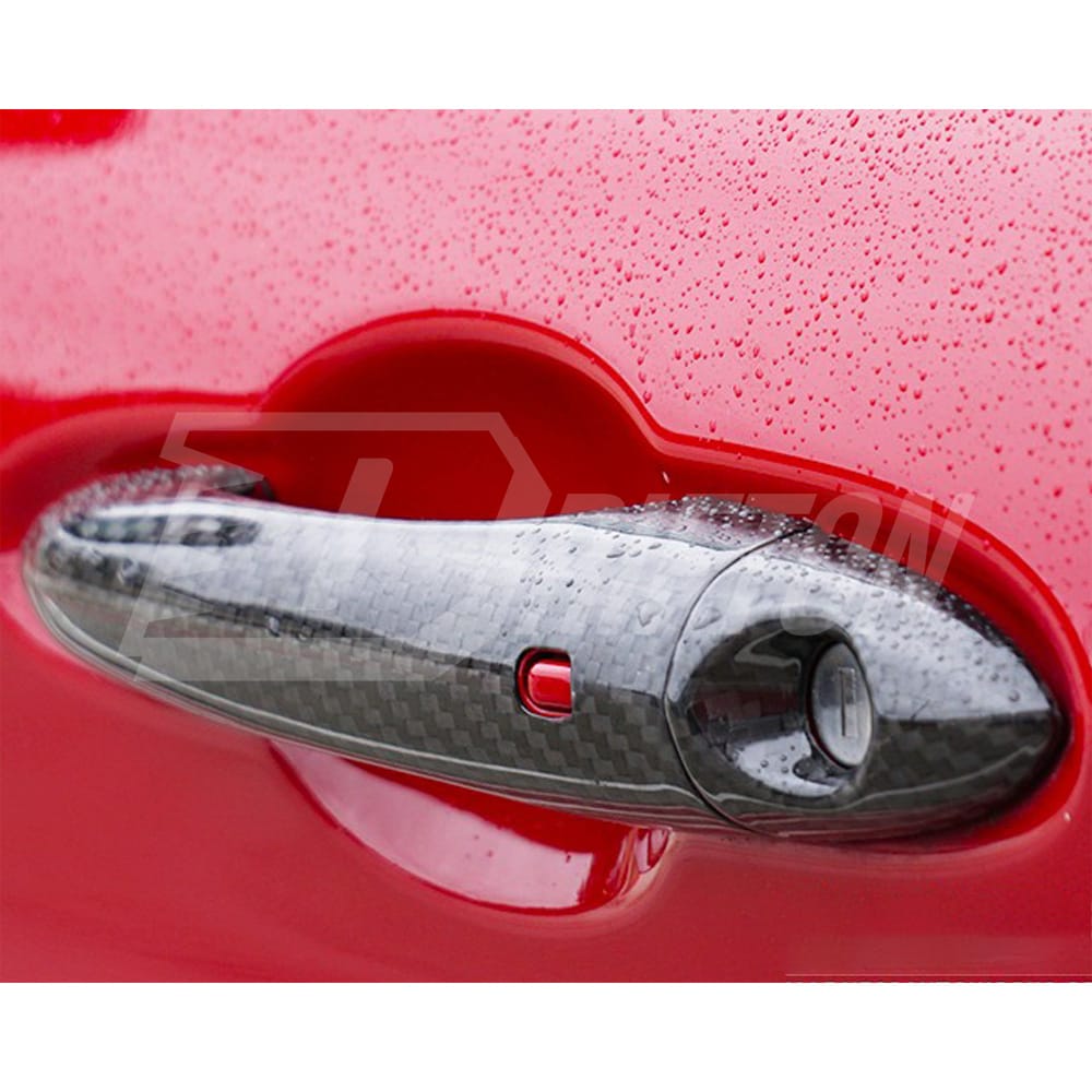 Dry Carbon Fiber Door Handle Cover For Alfa Romeo Giulia Quadrifoglio 2016-2023
