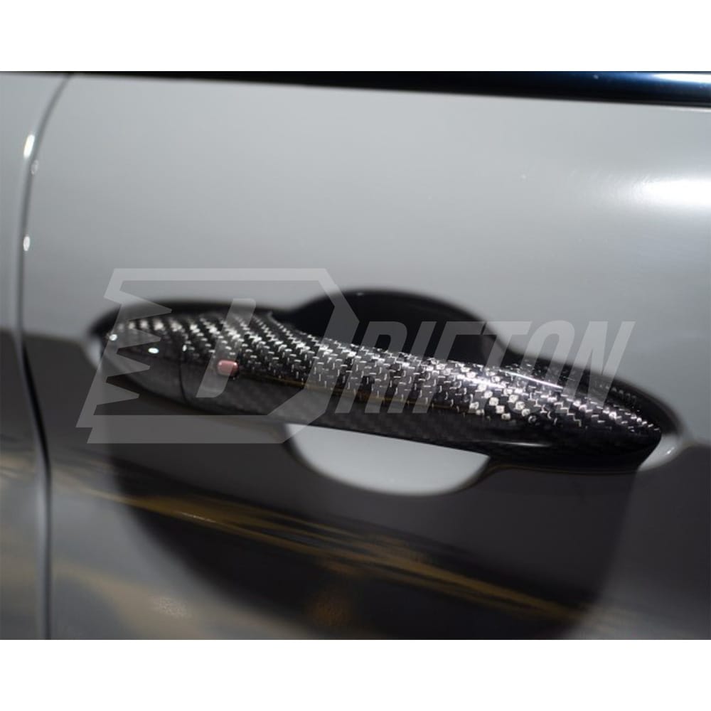 Dry Carbon Fiber Door Handle Cover For Alfa Romeo Giulia Quadrifoglio 2016-2023