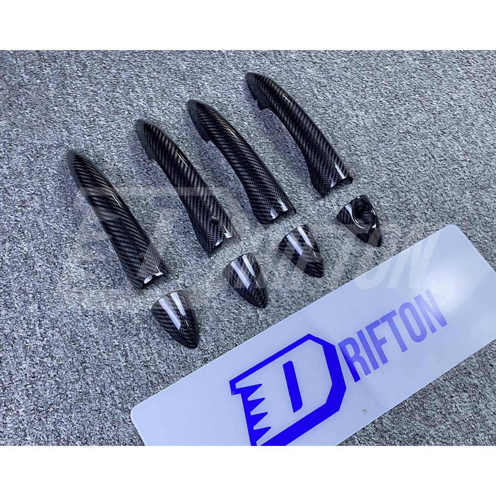 Dry Carbon Fiber Door Handle Cover For Alfa Romeo Giulia Quadrifoglio 2016-2023