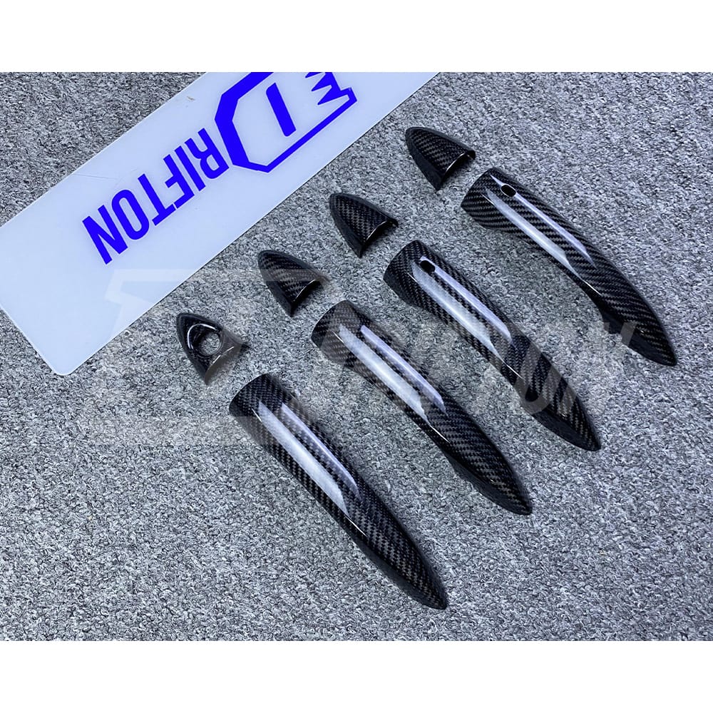 Dry Carbon Fiber Door Handle Cover For Alfa Romeo Giulia Quadrifoglio 2016-2023