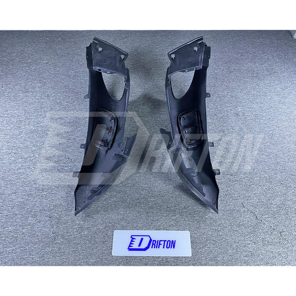 Contact us to get professional assistance & order. Features: &bull; High-tech production line(3D Scanning&rarr;3Ddesign&rarr;3D printing&rarr;CNC mold&rarr;Tests) &bull; High fitting accuracy &bull; Made by Real Carbon Fiber material &bull; 3K/6K/12K Plain/Twill/Forged Carbon Fiber Weave Finished Option &bull; Glossy & Matte Finishing, UV Protection From Fading &bull; Carefully Packaged by Carton Box with Wooden Frame &bull; Global shipping by air & sea &bull; Any products produce by DRIFTON will offer after-sales support & guarantee