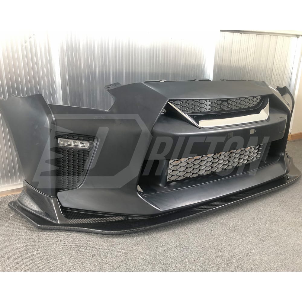 LB V1.5 Style Carbon Fiber Front Lip For Nissan R35 GTR 2017-2022