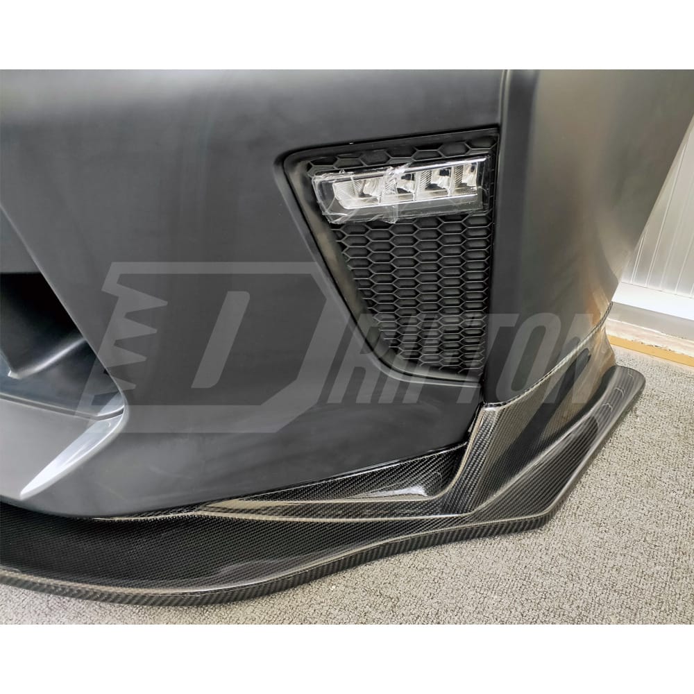 LB V1.5 Style Carbon Fiber Front Lip For Nissan R35 GTR 2017-2022