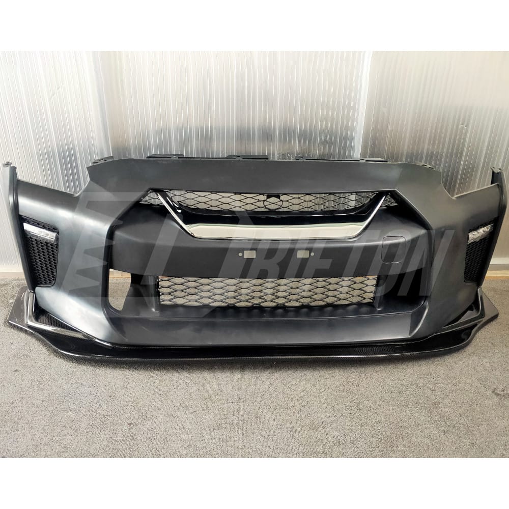 LB V1.5 Style Carbon Fiber Front Lip For Nissan R35 GTR 2017-2022