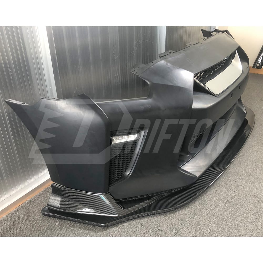 LB V1.5 Style Carbon Fiber Front Lip For Nissan R35 GTR 2017-2022