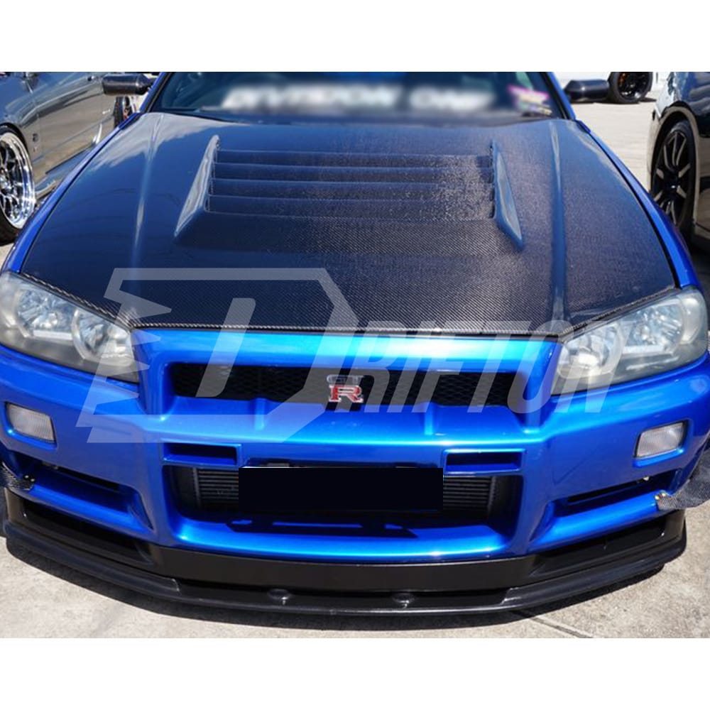 Nismo Style Carbon Fiber Hood For Nissan R34 GTR 1998-2002