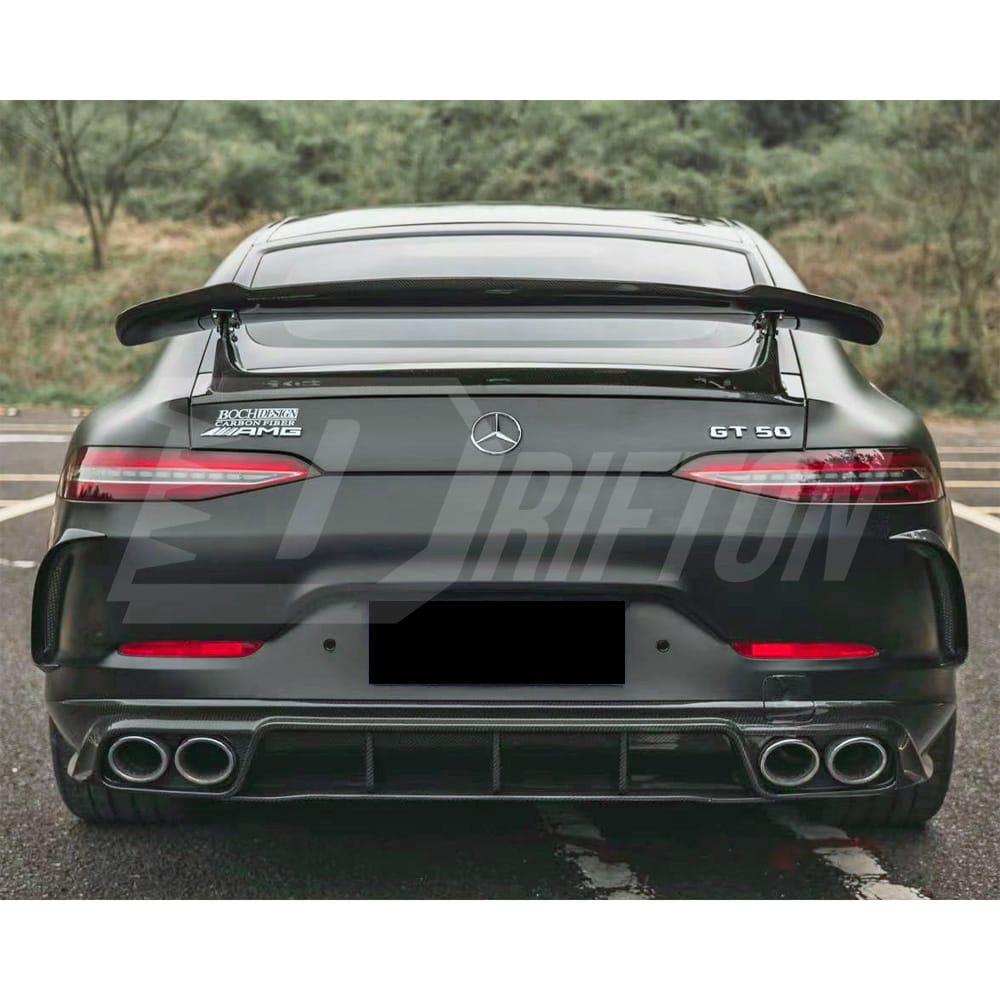 Paktechz Style Dry Carbon Fiber Rear Diffuser For Mercedes Benz AMG GT53 2019-2022