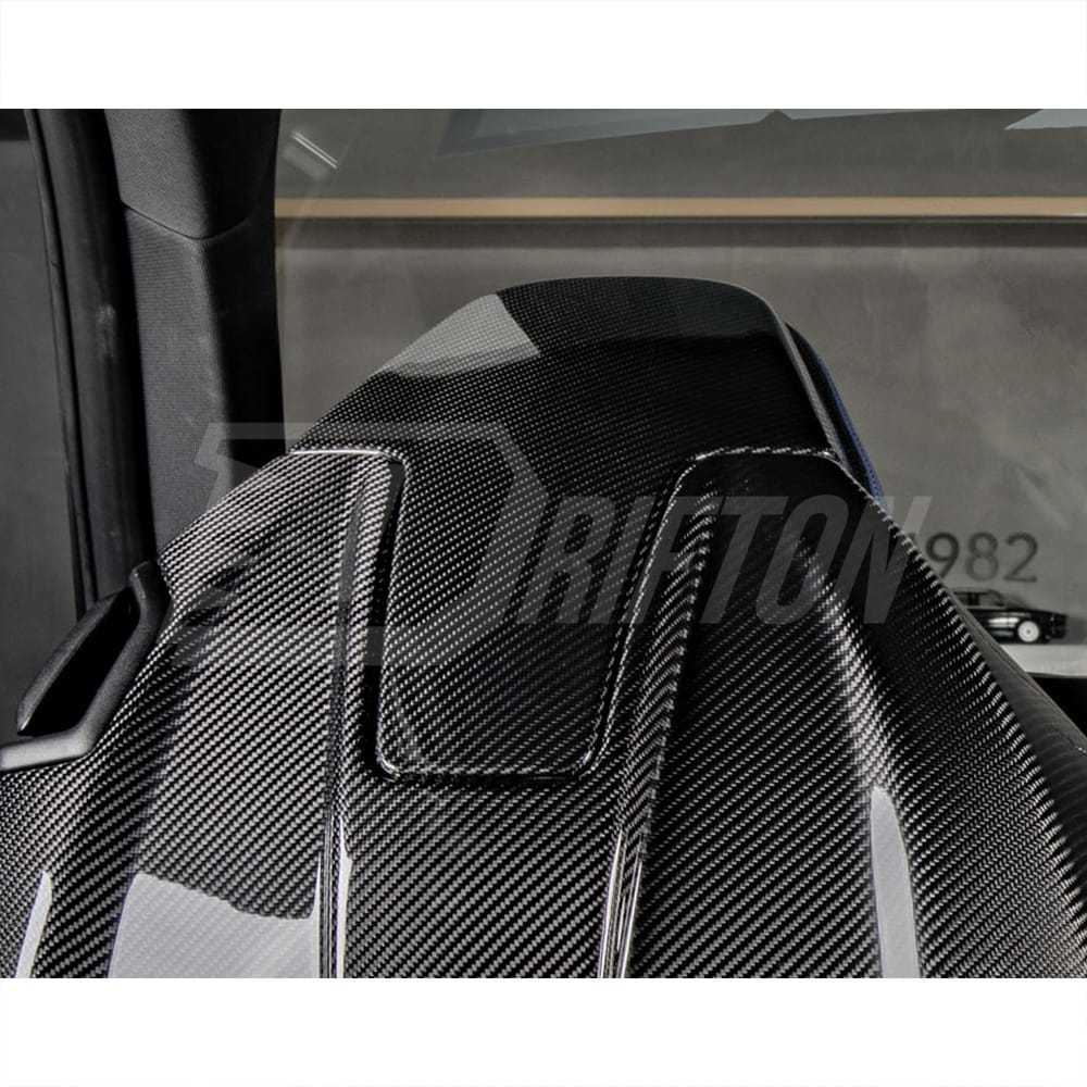 Dry Carbon Fiber Seat Headrest Back Cover Trim Kits For BMW M2 G87 M3 M4 G80 G81 G82 G83