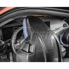Dry Carbon Fiber Seat Headrest Back Cover Trim Kits For BMW M2 G87 M3 M4 G80 G81 G82 G83