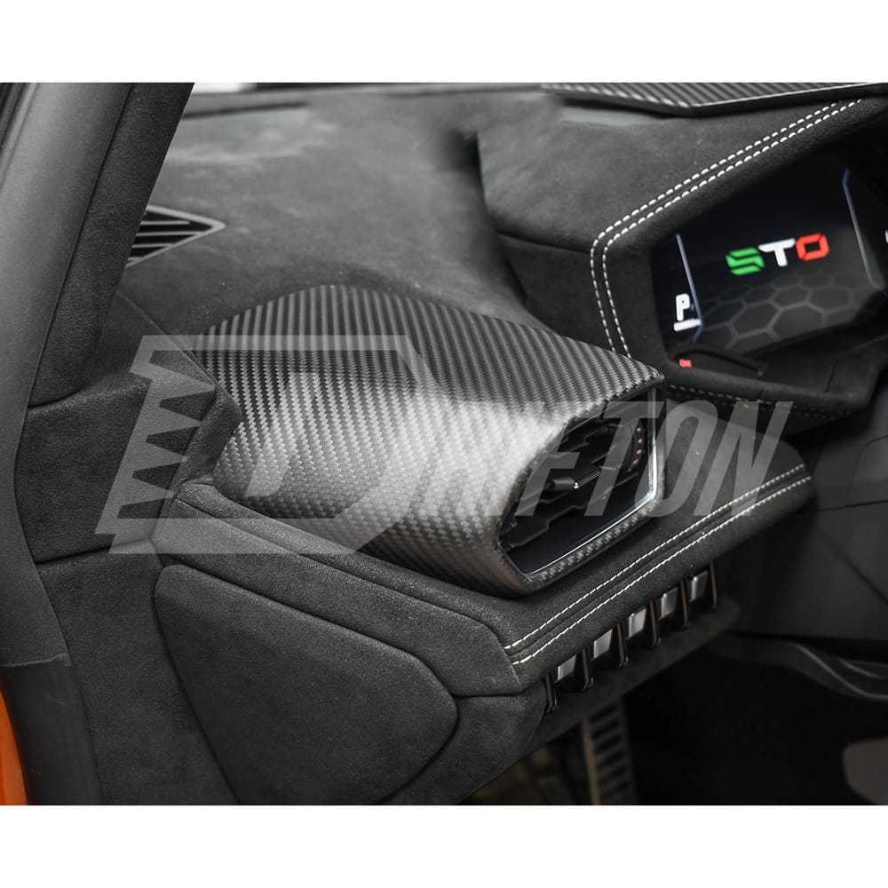 Dry Carbon Fiber Interiors Kits AC Panels Trim Caps For Lamborghini Huracan LP610 & LP580 & EVO & Tecnica LHD RHD 2014-2025