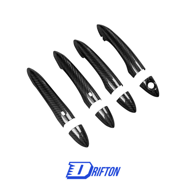Dry Carbon Fiber Door Handle Cover For Alfa Romeo Giulia Quadrifoglio 2016-2023