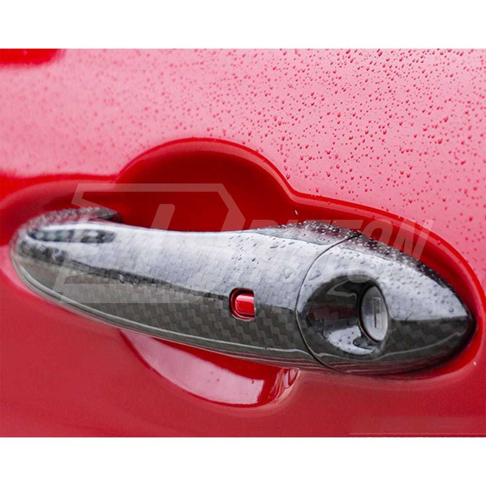 Dry Carbon Fiber Door Handle Cover For Alfa Romeo Giulia Quadrifoglio 2016-2023