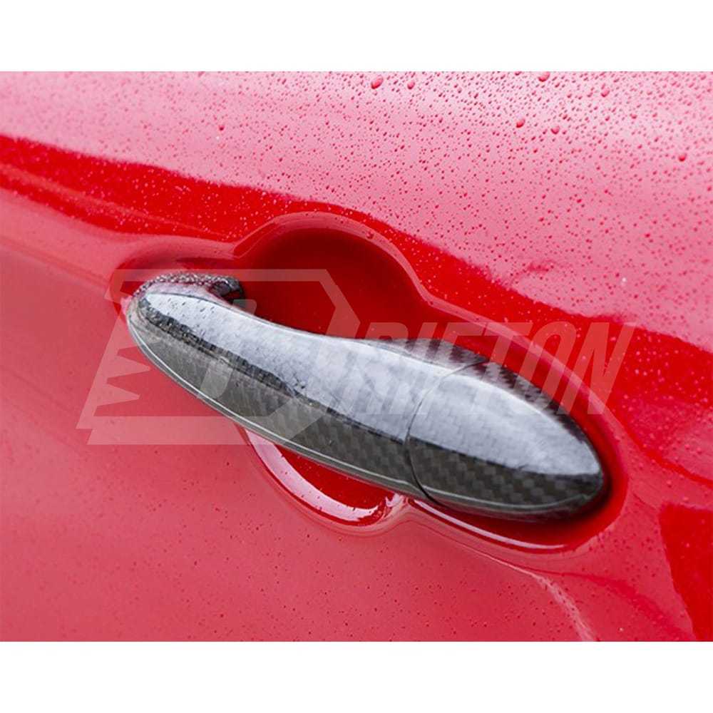Dry Carbon Fiber Door Handle Cover For Alfa Romeo Giulia Quadrifoglio 2016-2023