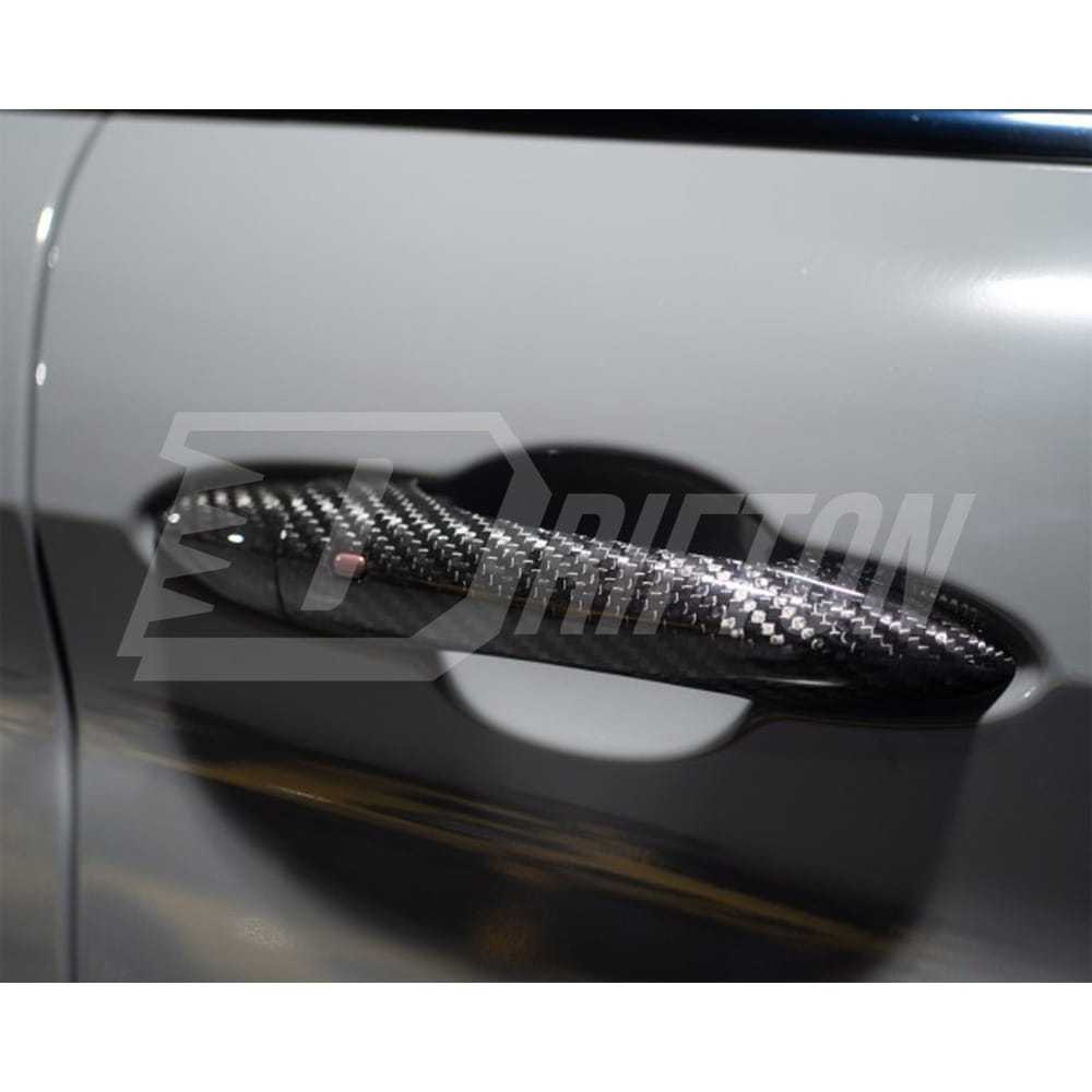 Dry Carbon Fiber Door Handle Cover For Alfa Romeo Giulia Quadrifoglio 2016-2023