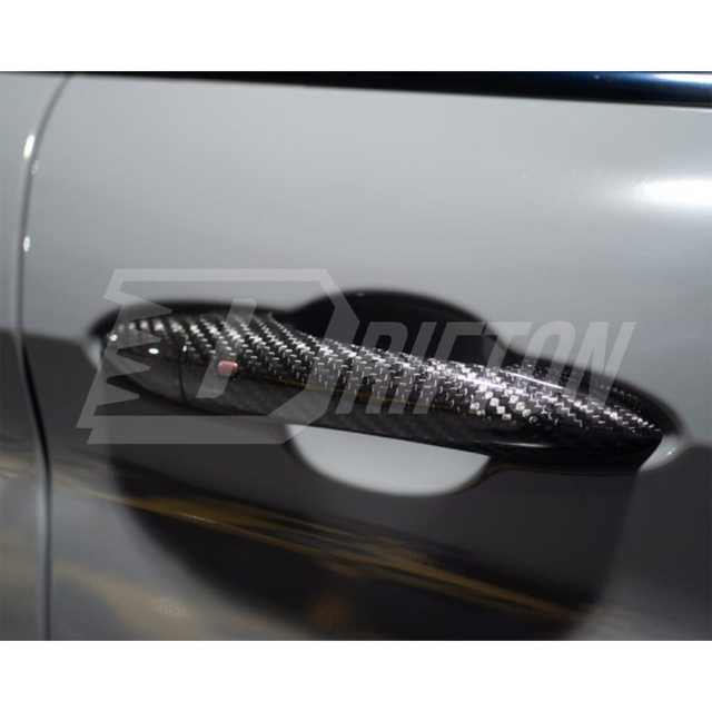 Dry Carbon Fiber Door Handle Cover For Alfa Romeo Giulia Quadrifoglio 2016-2023