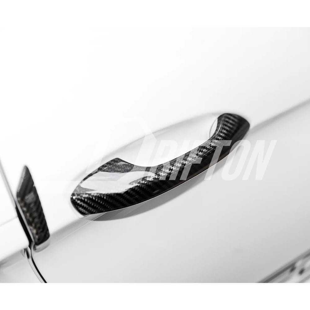 Dry Carbon Fiber Door Handle Cover For Porsche 718 Cayman Boxster 2016-2025
