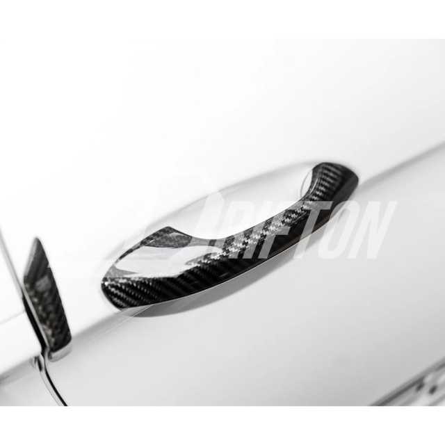 Dry Carbon Fiber Door Handle Cover For Porsche 718 Cayman Boxster 2016-2025