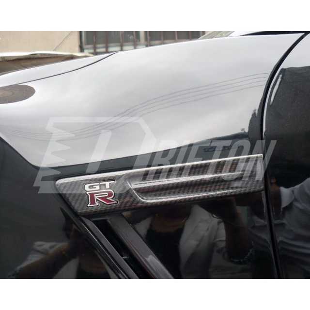 Dry Carbon Fiber Fender Emblem Cover For Nissan R35 GTR 2008-2016