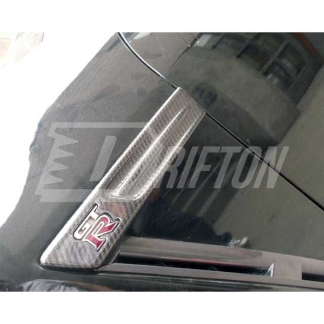 Dry Carbon Fiber Fender Emblem Cover For Nissan R35 GTR 2008-2016