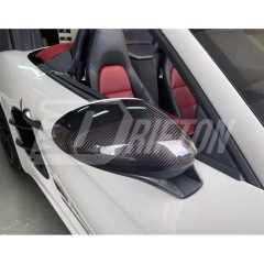 Dry Carbon Fiber Mirror Cap For Porsche 718 Cayman Boxster 2016-2025