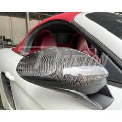 Dry Carbon Fiber Mirror Cap For Porsche 718 Cayman Boxster 2016-2025