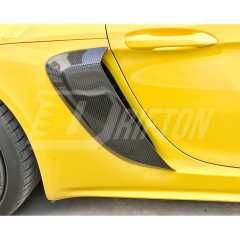 GT4 Style Dry Carbon Fiber Side Vent For Porsche 718 Cayman Boxster 2016-2025