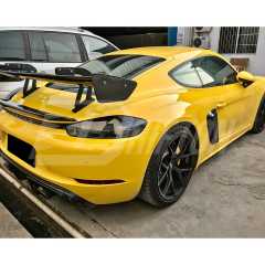 GT4 Style Dry Carbon Fiber Side Vent For Porsche 718 Cayman Boxster 2016-2025